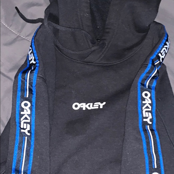 OAKLEY HOODIE BLACK BLUE - Picture 4 of 4
